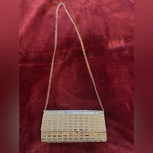Elegant Gold Chain Clutch Bag